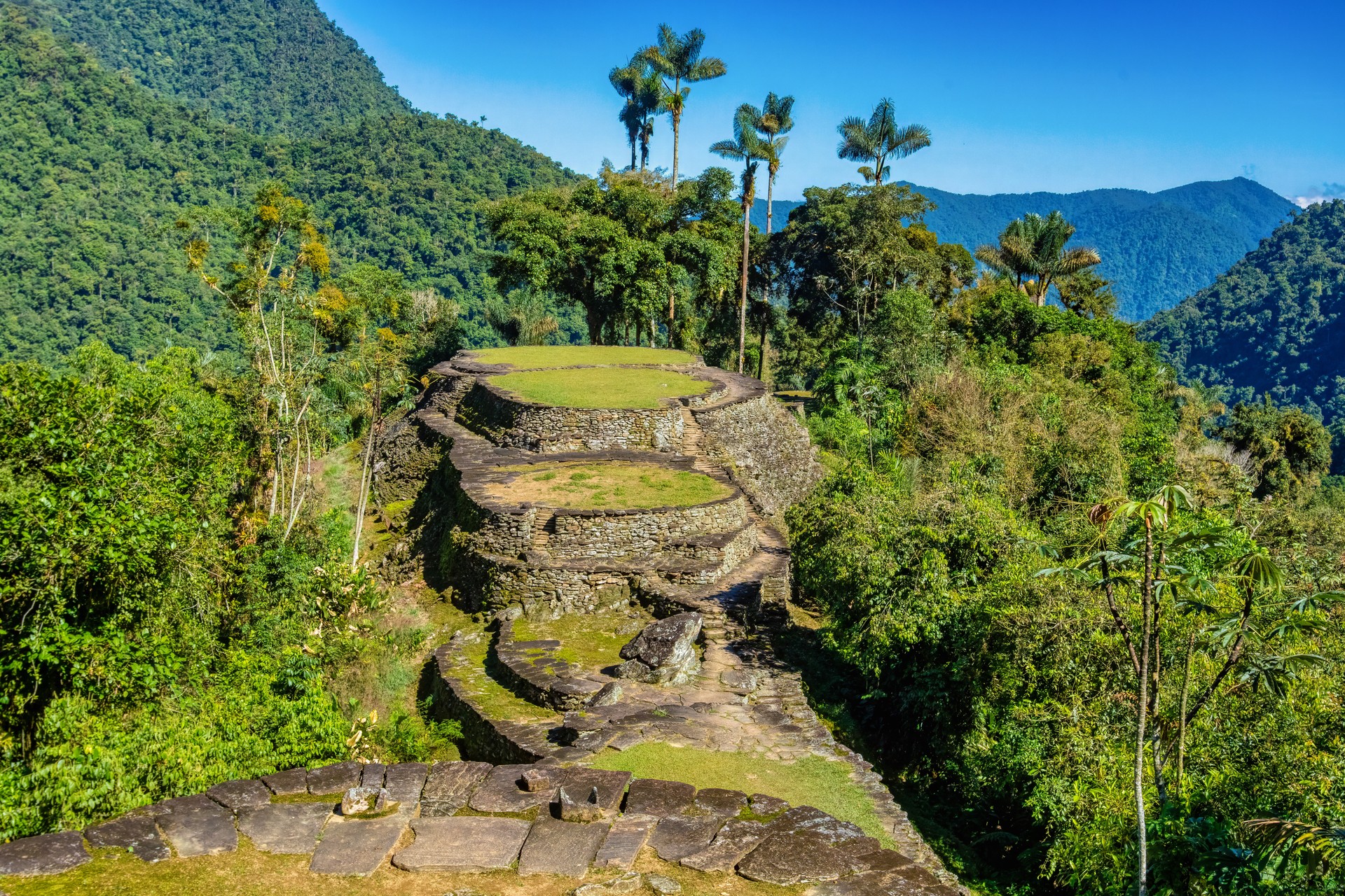 Ciudad Perdida, ancient ruins in Sierra Nevada mountains. Santa Marta, Colombia wilderness