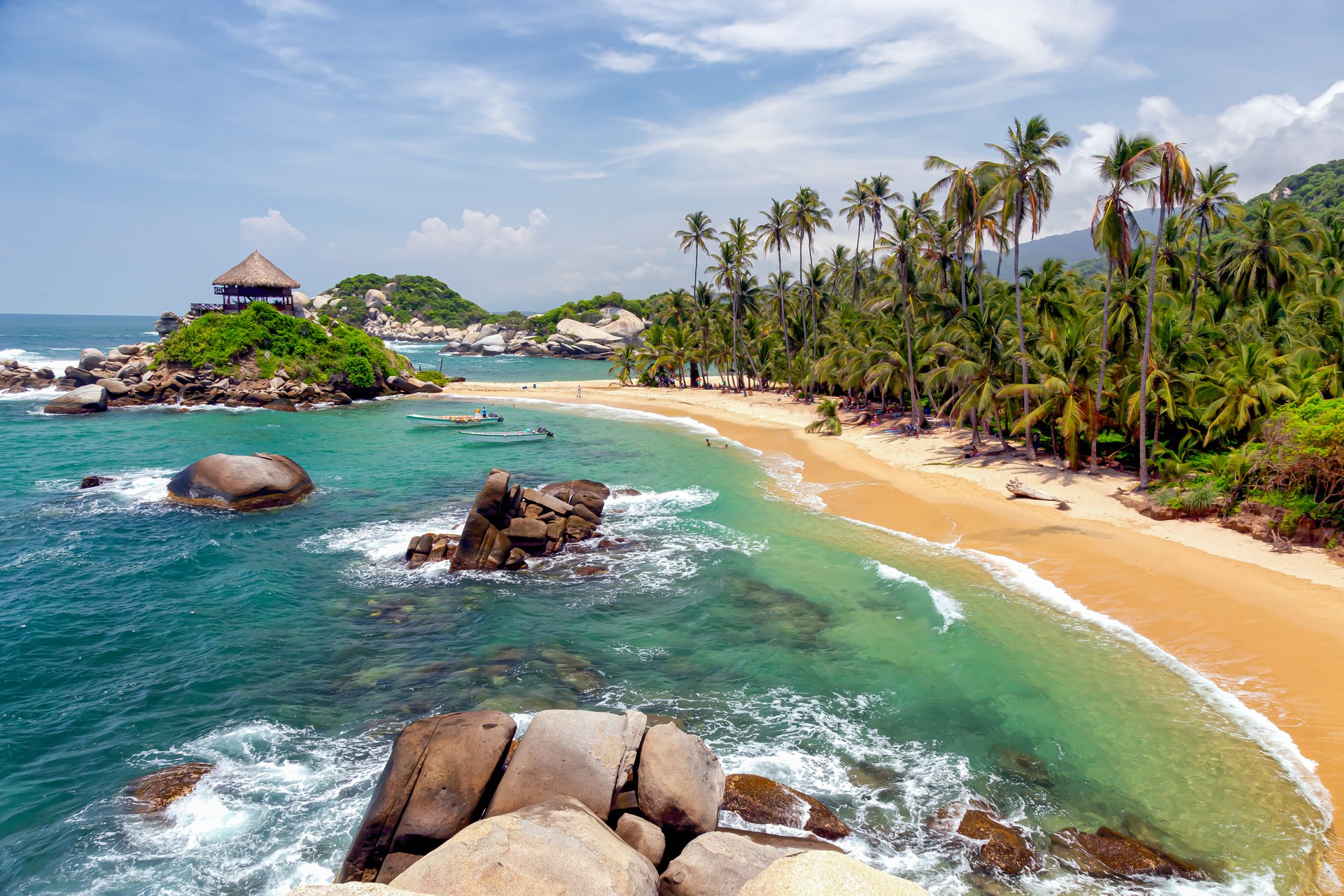 Lonely beach in Tayrona national park, Colombia